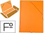 Imagen Carpeta liderpapel gomas folio 3 solapas carton forrado pvc naranja 2