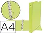 Imagen Carpeta de 4 anillas 25 mm mixtas liderpapel a4 carton forrado pvc verde 2