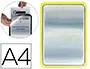 Imagen Marco porta anuncios tarifold magneto din a4 dorso adhesivo removible color amarillo pack de 2 unidades 2