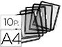 Imagen Funda para portacatalogo tarifold din a4 color negro pack de 10 unidades 2