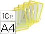 Imagen Funda para portacatalogo tarifold din a4 color amarillo pack de 10 unidades 2