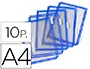 Imagen Funda para portacatalogo tarifold din a4 color azul pack de 10 unidades 2