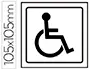 Imagen Pictograma syssa se�al de minusvalidos en pvc 105x105 mm 2