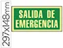 Imagen Pictograma syssa se�al de salida de emergencia en pvc fotoluminiscente 297x148 mm 2