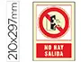 Imagen Pictograma syssa seal de no hay salida en pvc fotoluminiscente 210x297 mm 2