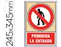 Imagen Pictograma syssa seal de prohibicion prohibida la entrada en pvc 245x345 mm 2