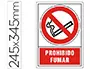 Imagen Pictograma syssa seal de prohibicion prohibido fumar en pvc 245x345 mm 2