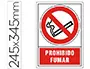 Imagen Pictograma syssa se�al de prohibicion prohibido fumar en pvc 245x345 mm 2