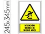 Imagen Pictograma syssa seal de advertencia atencion! caidas al mismo nivel en pvc 245x345 mm 2