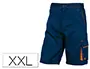 Imagen Pantalon de trabajo deltaplus bermuda cintura ajustable 5 bolsillos color azul naranjatalla xxl 2