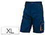 Imagen Pantalon de trabajo deltaplus bermuda cintura ajustable 5 bolsillo color azul naranja talla xl 2