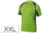 Imagen Camiseta deltaplus poliester manga corta cuello redondo tratamiento secado rapido color verde-gris talla xxl 2