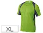 Imagen Camiseta deltaplus poliester manga corta cuello redondo tratamiento secado rapido color verde-gris talla xl 2