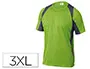 Imagen Camiseta deltaplus poliester manga corta cuello redondo tratamiento secado rapido color verde-gris talla 3xl 2