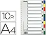 Imagen Separador esselte plastico juego de 10 separadores din a4con 5 colores multitaladro 2
