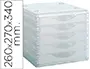 Imagen Fichero cajones de sobremesa archivo 2000 260x270x340 mm apilables 5 cajones transparente translucido 2