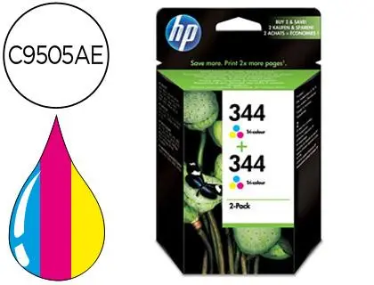 Imagen INK JET HP 344  ORIGINAL PACK 2 UND