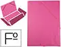 Imagen Carpeta liderpapel gomas plastico folio solapa color fucsia 2