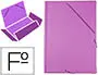 Imagen Carpeta liderpapel gomas plastico folio solapa color lila 2