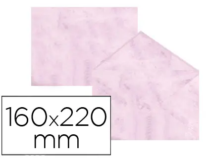 Imagen Sobre fantasia marmoleado rosa 160x220 mm 90 gr paquete de 25