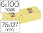 Imagen Bloc de notas adhesivas quita y pon post-it super sticky 76x127 mm con 12 bloc amarillo canario 2