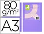 Imagen Papel color q-connect din a3 80gr lila paquete de 500 hojas 2