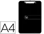 Imagen Portanotas herlitz con pinza din a4 negro,225x315mm, 2,5mm poliestireno,tabla con pinza clip de metal, apto colgar 2