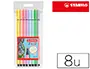 Imagen Rotulador stabilo acuarelable pen 68 estuche de 8 colores surtidos pastel 2