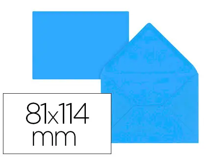 Imagen Sobre liderpapel c7 azul 81x114 mm 80gr pack de 12 unidades