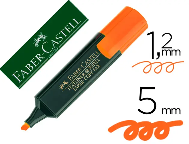 Imagen Rotulador faber fluorescente 48-15 naranja