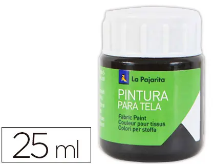 Imagen PINTURA PARA TELA NEGRA PAJRITA 25ML.