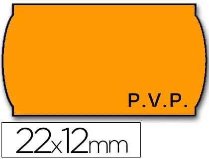 Imagen ETIQUETA ADHESIVA PVP NARANJA 1500U