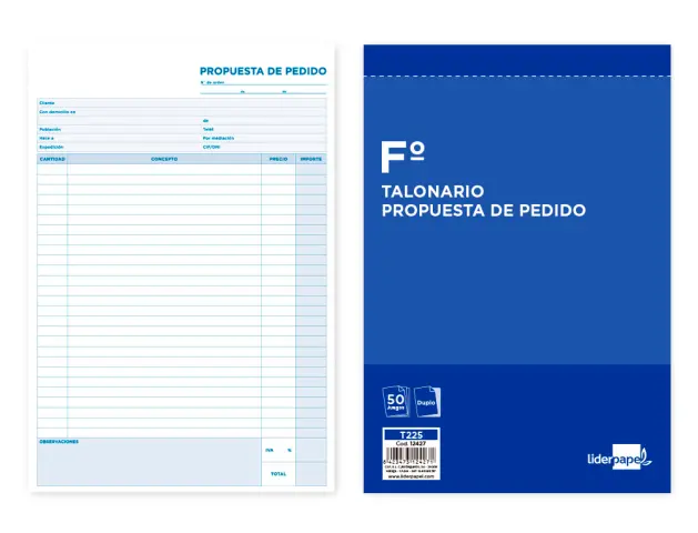 Imagen TALONARIO DE PEDIDOS FOLIO ORI+COP