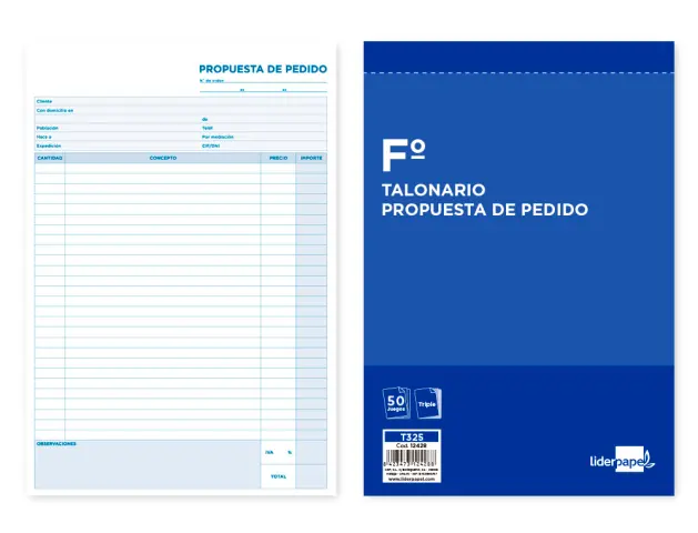 Imagen TALONARIO LIDERPAPEL PROPUESTA TRPL