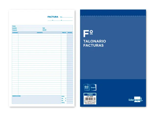 Imagen TALONARIO LIDERPAPEL FACTURAS FOLIO