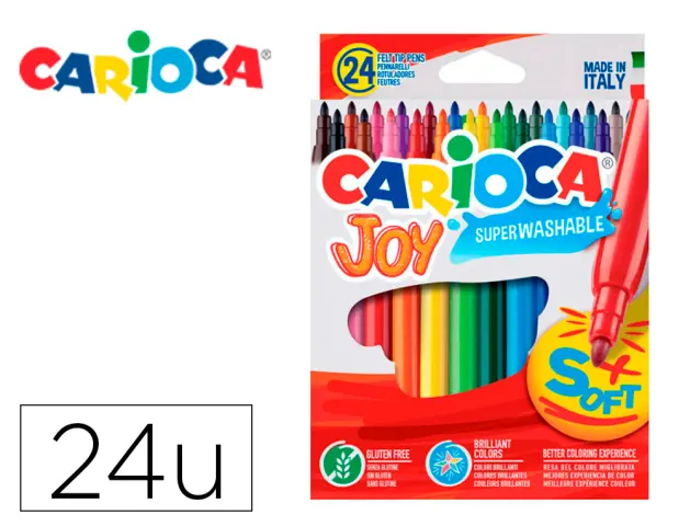 Imagen Rotulador carioca joy caja de 24 colores