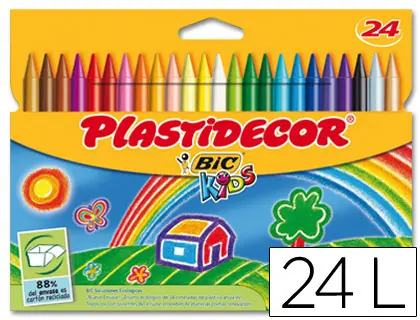 Imagen LAPICES CERA PLASTIDECOR C/24