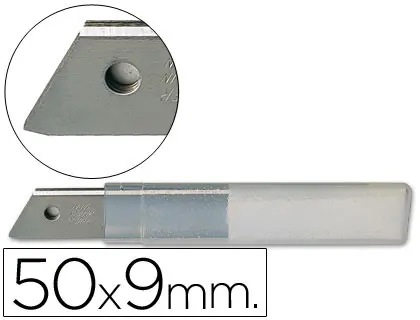 Imagen Repuesto cuter estrecho metalico q-connect 0,5x9 mm blister de 10 cuchillas