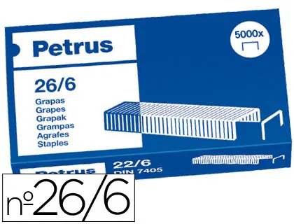 Imagen GRAPAS PETRUS 26/6 caja de 5000 unidaes