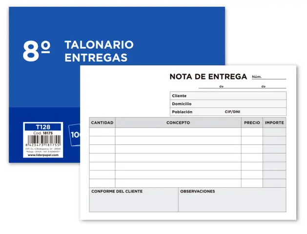 Imagen TALONARIO LIDERPAPEL ENTREGAS 8