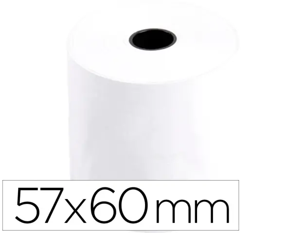 Imagen Rollo sumadora termico q-connect 57 mm ancho x 60 mm diametro sin bisfenol a.10 unid.