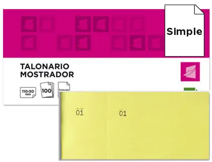 Imagen TALONARIO MOSTRADOR LIDERPAPEL AMARILLO