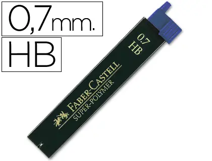 Imagen Minas faber grafito 9067 0,7 mm hb -estuche de 12 minas