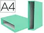 Imagen Caja archivador liderpapel de palanca carton din a4 documenta lomo 75 mm verde claro 2