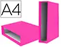 Imagen Caja archivador liderpapel de palanca carton din a4 documenta lomo 75 mm rosa 2