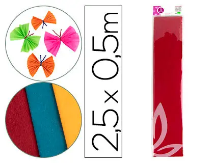 Imagen PAPEL CRESPON 0.5X2.50 ROJO