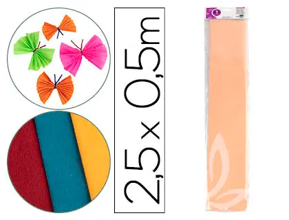 Imagen PAPEL CRESPON 0.5 X 2.50 SALMON