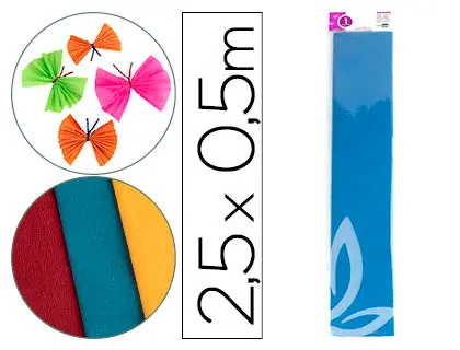 Imagen PAPEL CRESPON 0.5X2.5 AZUL