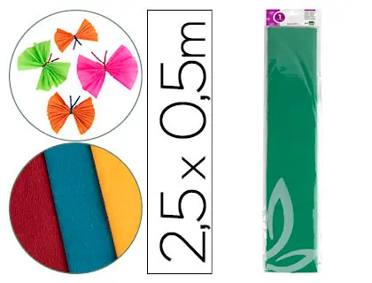 Imagen PAPEL CRESPON 0.5X2.5 VERDE