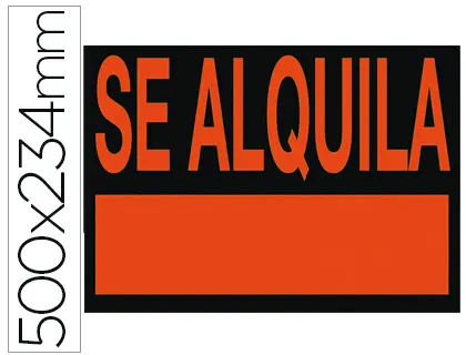 Imagen CARTEL PLASTICO "SE ALQUILA"